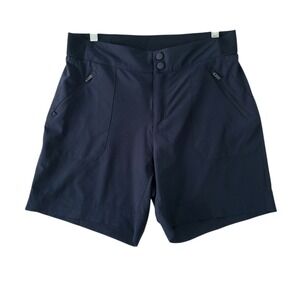 Kyodan Performance Shorts Womens Medium Blue Zip Pockets Athleisure Golf Outdoor